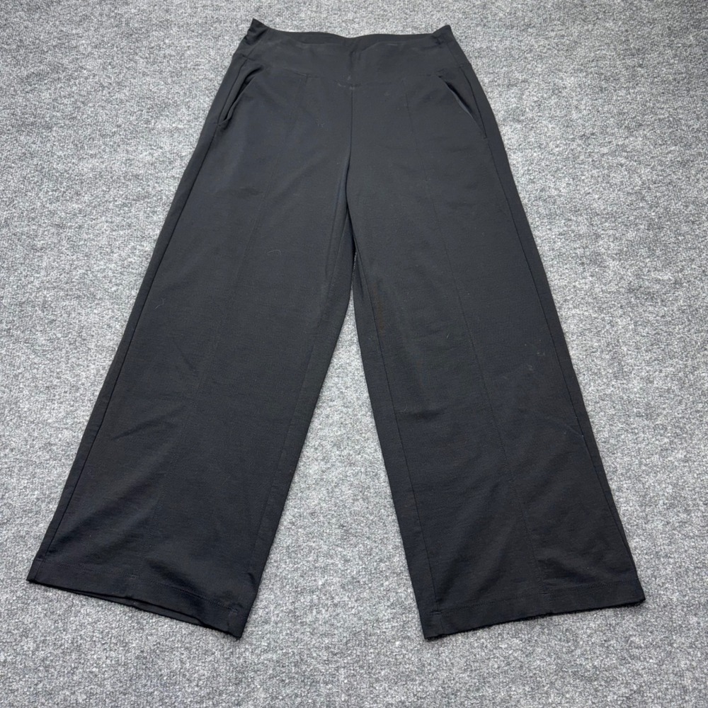 Athleta Womens Black Tencel Blend Wide Leg Seam Detail Pants XS RN 54023 - Picture 2 of 9